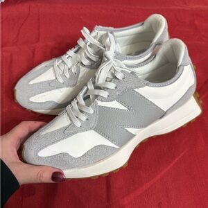 New Balance Women's Gray and White Sneakers